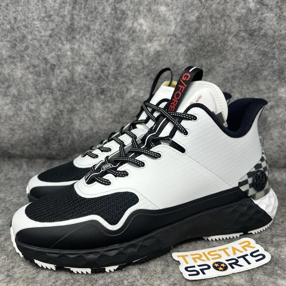 G/FORE MG4+ Mid Top Golf Shoes Mens Size 9 Black White Spikeless G4MF23EF34